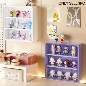 Large Wall-Mounted Display Shelf, Acrylic Storage Box for Action Figures & Collectibles, Space-Saving Organizer, Ideal Gift for Fans, Rack