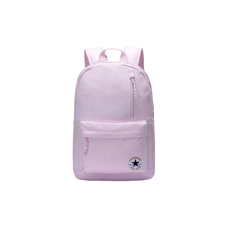 Converse 15L Casual Zip-Top Polyester Backpack for Women, Medium Size, Light Purple