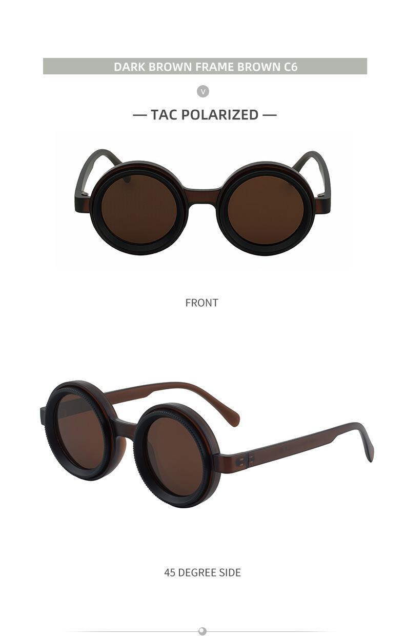 Men's Camouflage ND Adjustable Polarized Round Sunglasses Outdoor Hiking Cycling Driving Sun Protection With UV400 Factor Protective Glasses For Women