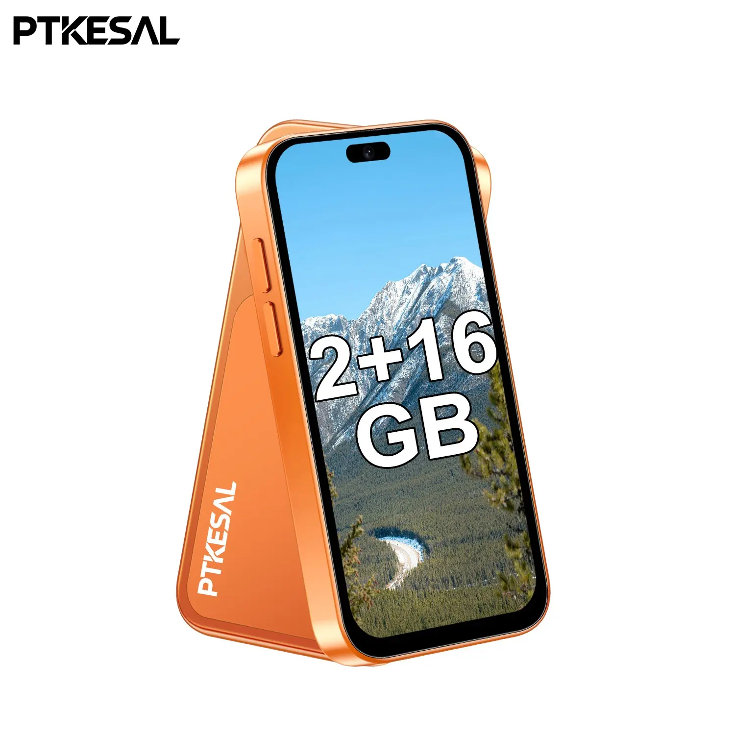 PTKESAL - Children's Mini Phone 3.75-inch compact body Android 10.0 2GB+16GB quad core processor 2 million+2 million pixels Bluetooth WiFi 4G dual card dual standby home portable smartphone