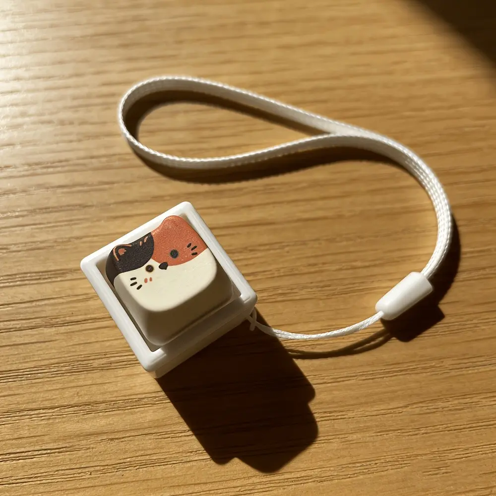 Cute Cat Tiger Puppy Heat Transfer Keycaps, Stress Relief Customizable Mechanical Keyboard Caps, Detachable Design, Fun and Unique Accessories