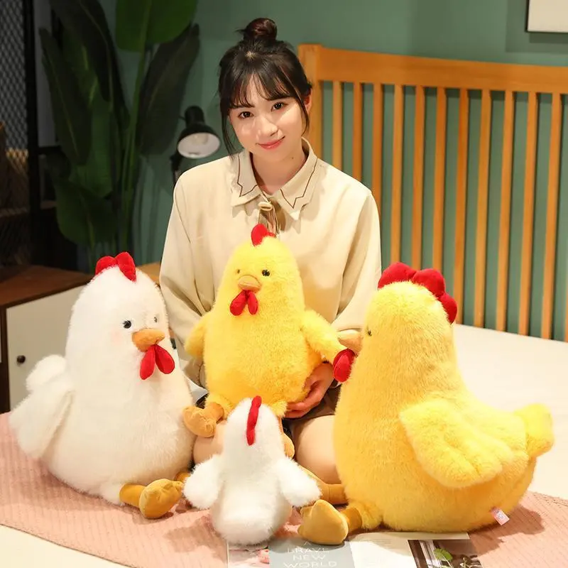 Cute Chicken Plush Doll - Farm Animal Stuffed Cuddler Toy, Kids' Room Decoration, Ideal Gift for Easter, Unisex, Birthday