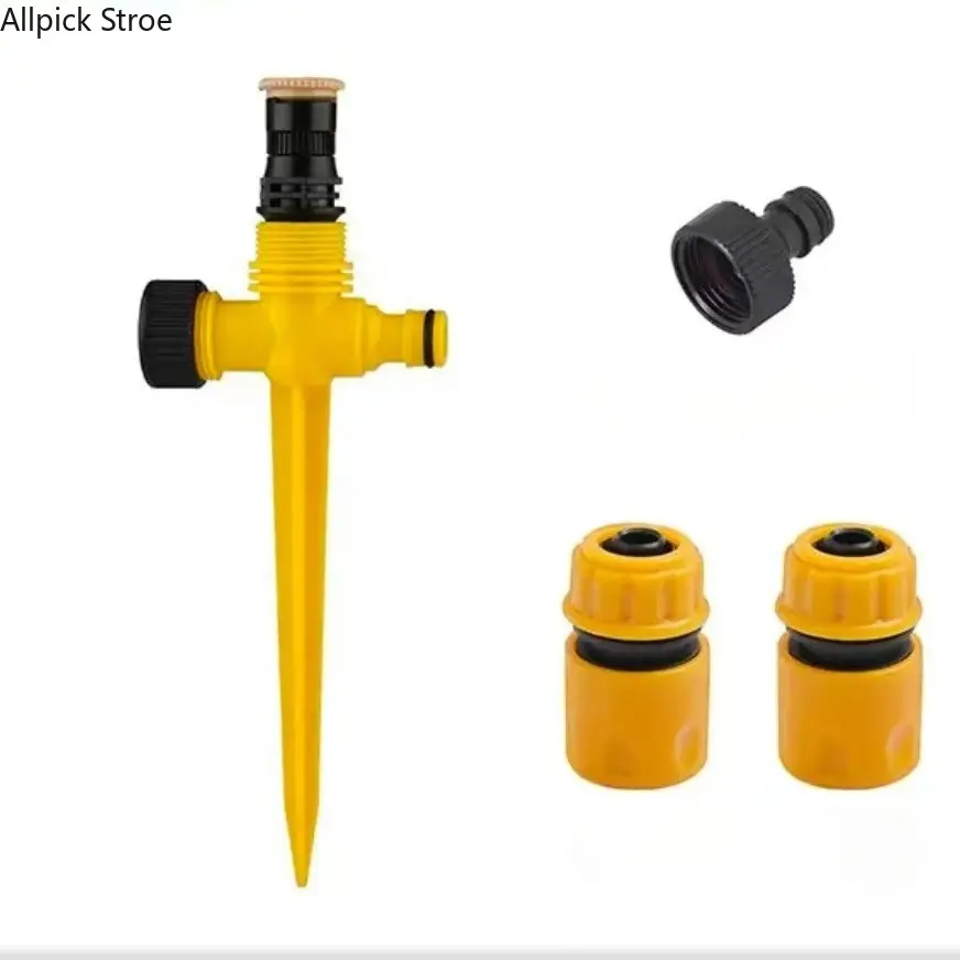 Outdoor Irrigation Sprayer Water Sprinkler, 360° Rotating Head, Adjustable Dual-Nozzle Automatic Heavy-Duty Water-Saving Tool for Garden, Lawn Care, Water Sprinklers