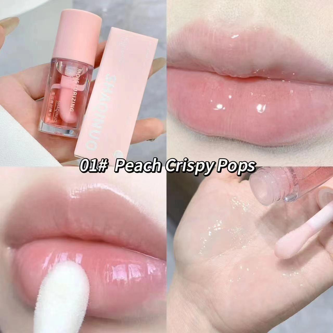 Moisturizing Lip Oil Set, 4 Counts/set Hydrating & Nourishing Lip Serum, Lip Plumper Care Product for Women & Girls Daily Use