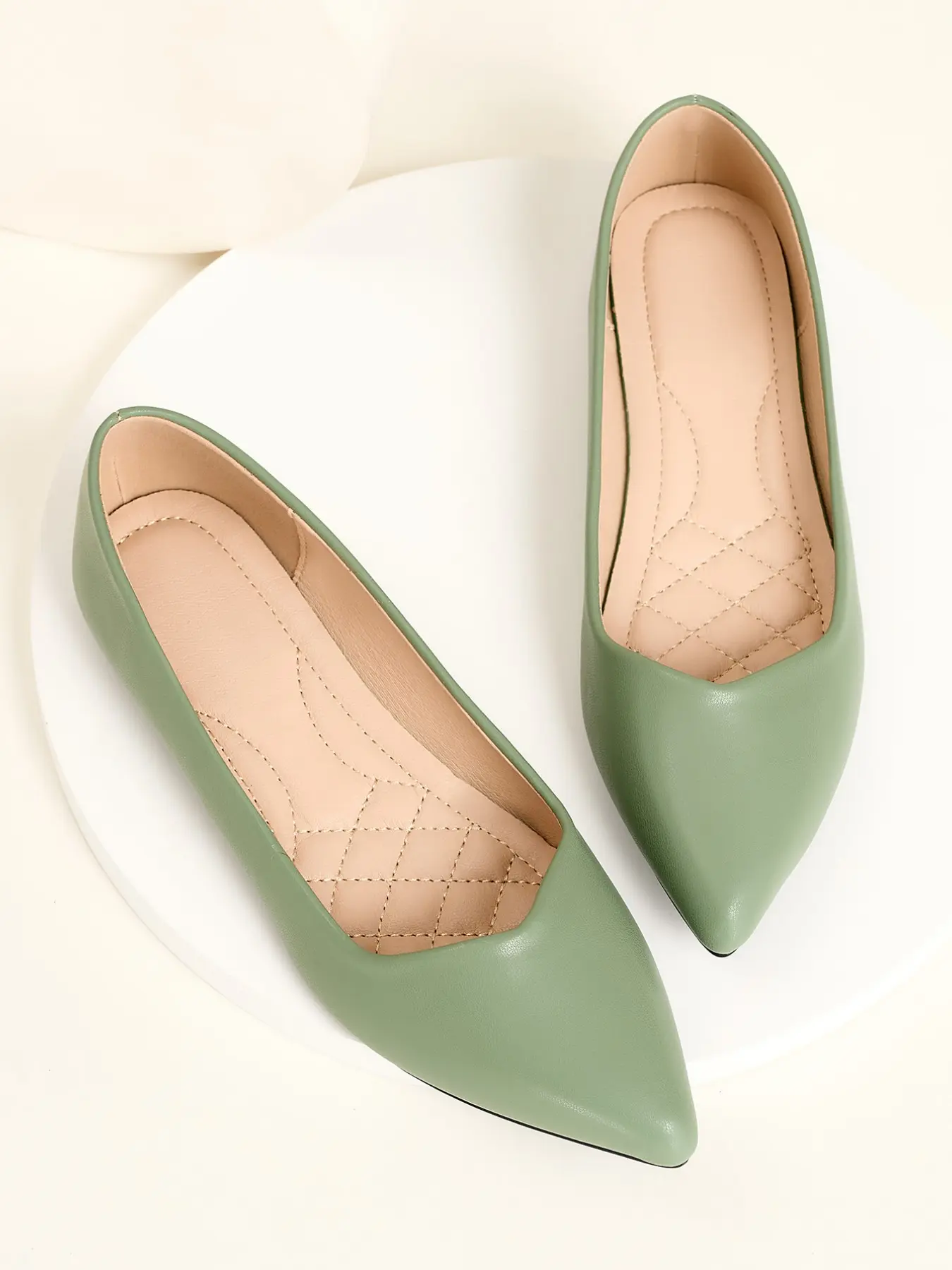Fashion Plaid Solid Slip-On Low Top Shoes, Elegant Casual Women's Footwear, Medium Width, All-Season Rubber Sole, Pointed Toe