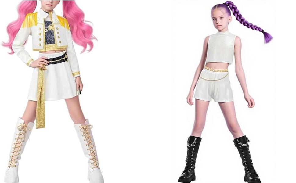 Demon hunters Lace Up Riding Boots Mid Calf Combat Boots Lace Up Riding Boots Mid Calf Combat Boots PU Leather Side Zipper Punk Goth Boot Halloween gift