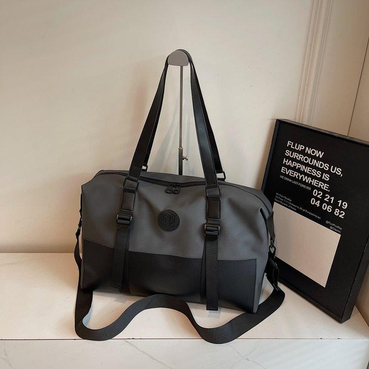 Portable travel bag with pull rod, unisex, lightweight sports yoga bag, crossbody casual carry-on storage bag