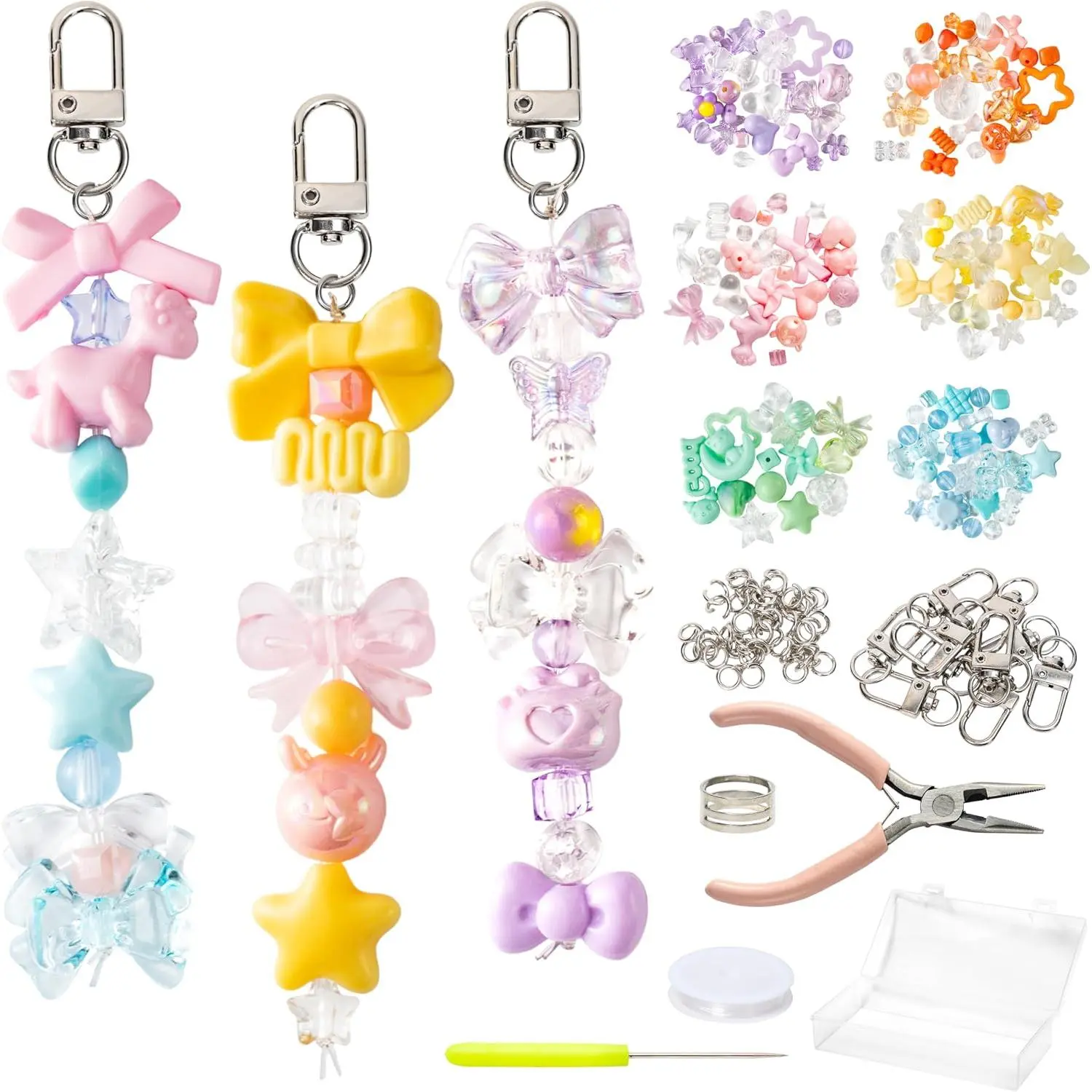 73 count Charms Lip Gloss  Making Kit- Beads DIY Crafts Chains | Macaron Color Lip Gloss Charms Set for  Making, Aesthetic DIY Art  for Party Favors, Kawaii  for Birthday