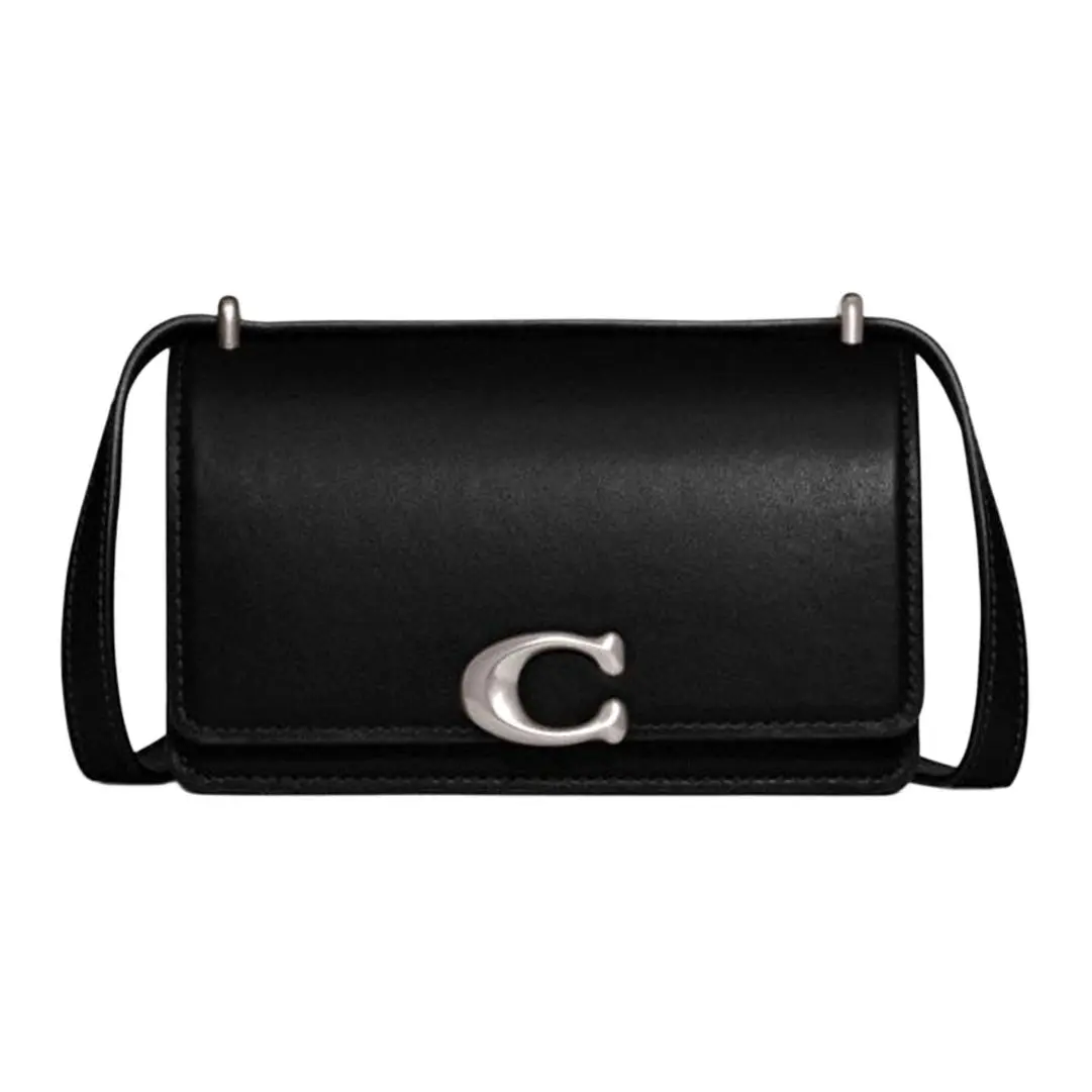COACH Bandit 18 Multi-Function Crossbody Bag for Women – Satchel Style in Black Genuine Leather