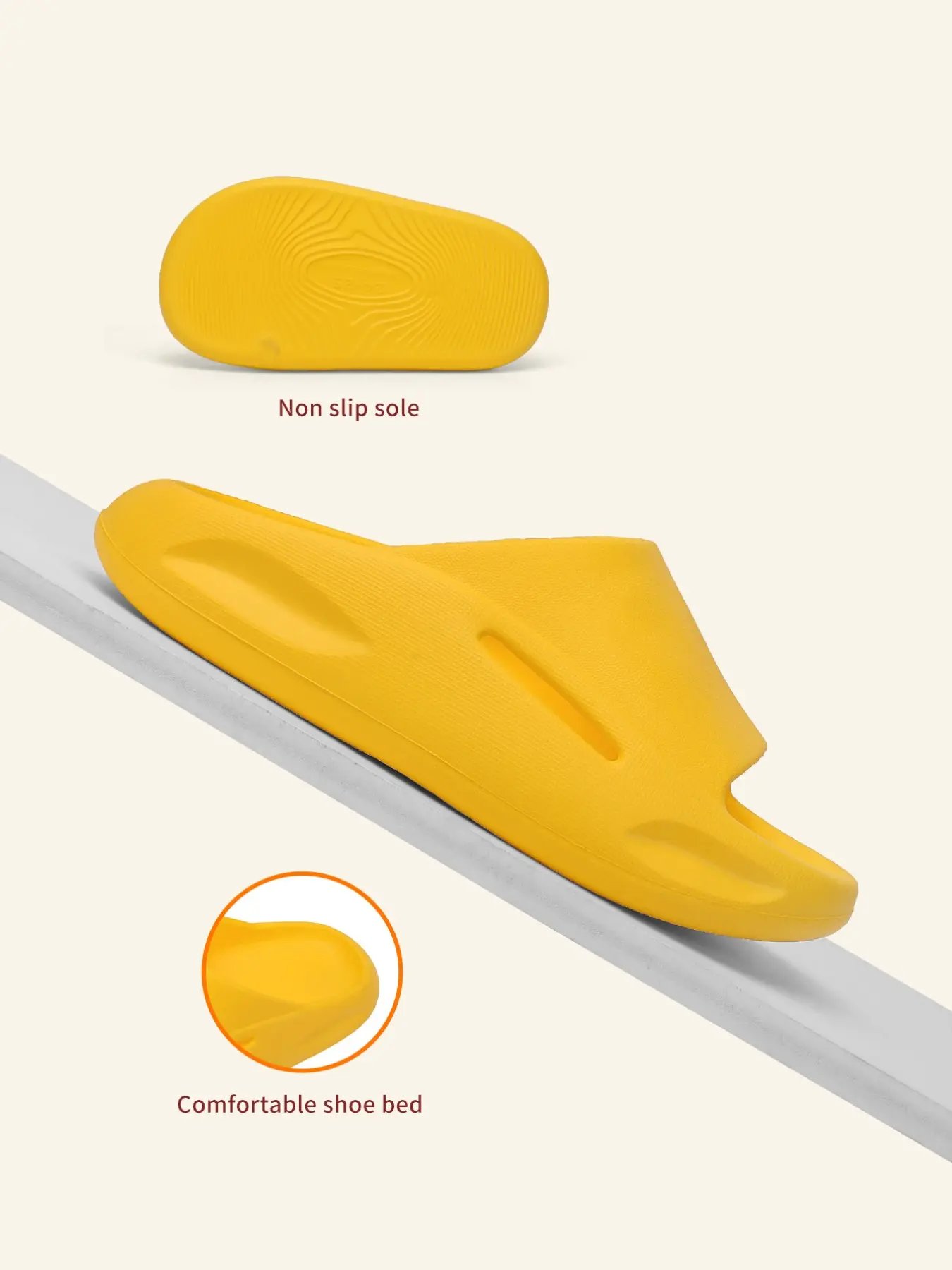 Kids Solid Color Thick Platform Eva Slippers, Non-Slip Textured Outsole, Waterproof Quick-Dry, Lightweight House & Beach Shoes