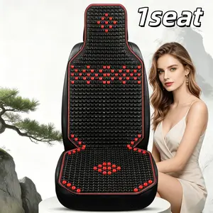 Universal Car Seat Cover, Front Single Seat, Summer Wood Bead 5 Colors, Cool Comfortable Breathable, Fits Most 5-Seat Cars Suvs