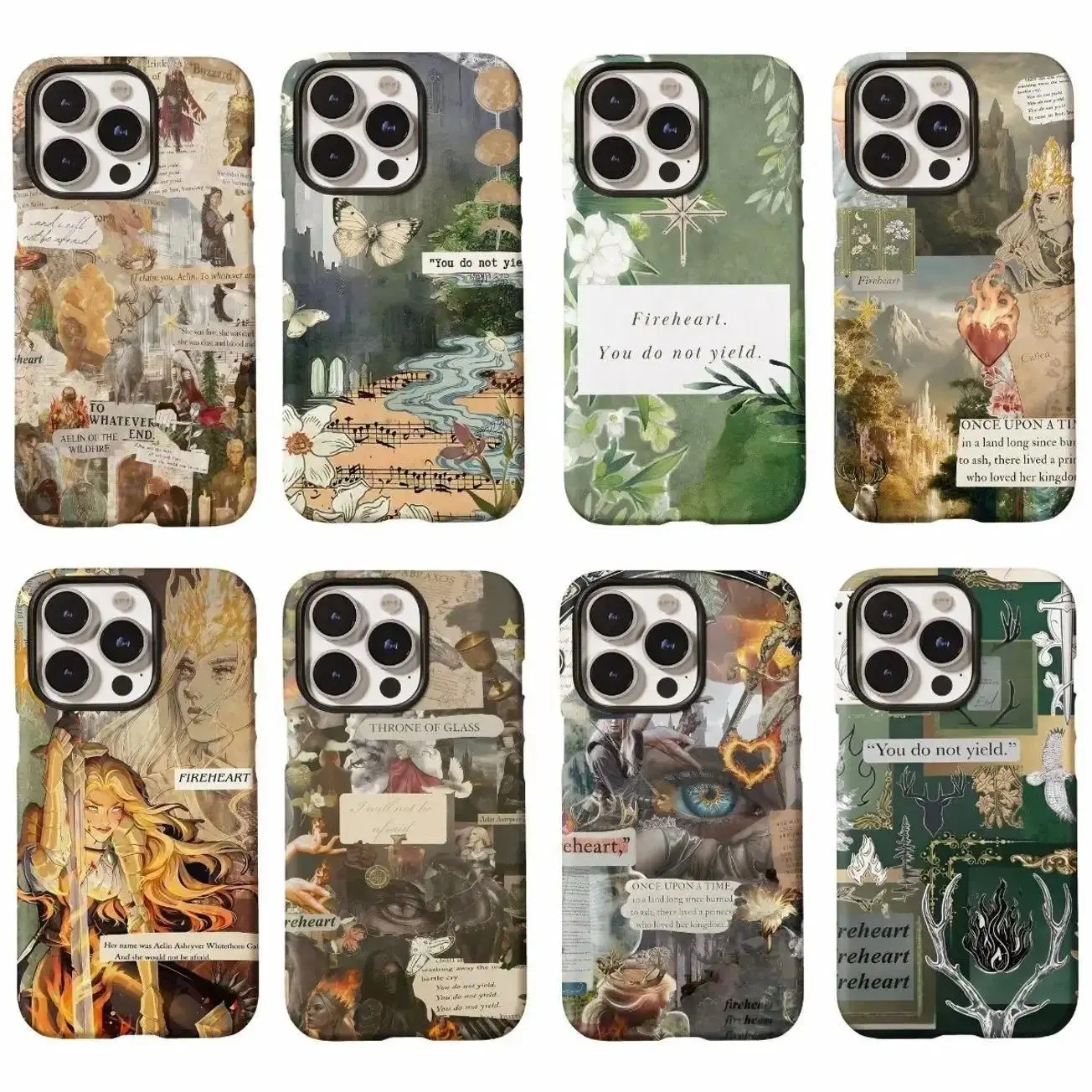 Throne of Glass & Court Theme Polycarbonate Smartphone Cases, Shockproof Protection Accessories for iPhone 11-17 Pro Max/Plus & Samsung Galaxy S23-25, Safety-Enhanced Gift Idea for Her