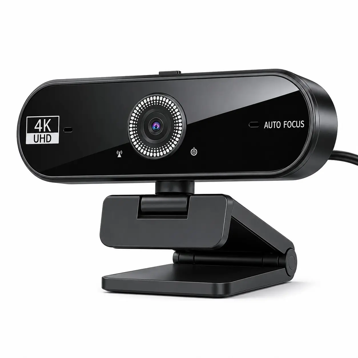 4K UHD Webcam with Auto Focus & Privacy Cover, USB Plug & Play Computer Camera with Microphone for PC, Mac, Laptop, Video Meetings, Streaming & Online Classes
