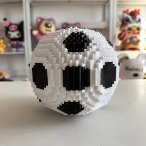 Football Building Block Set, Challenge Assembly Toy, Model Kit for Football Fans, Birthday Easter Christmas New Year Gift