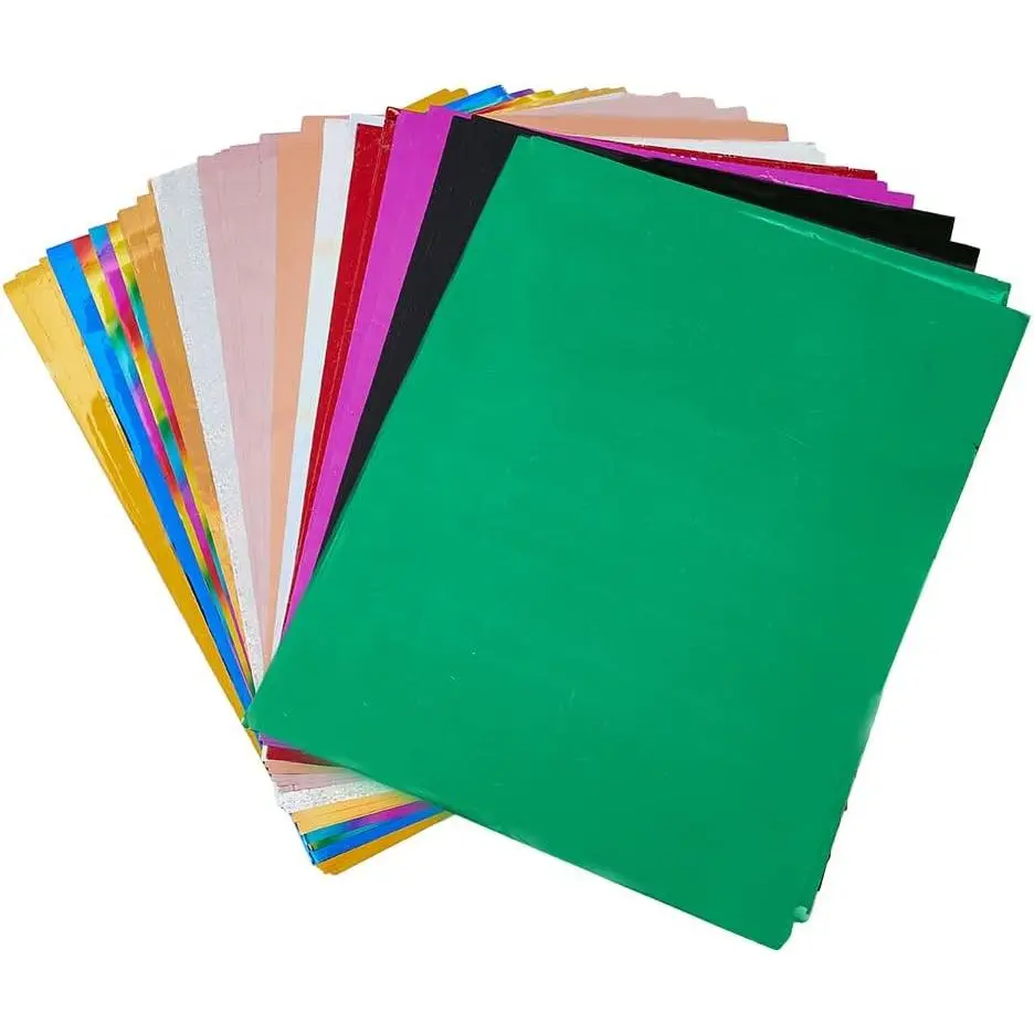 60 Sheets 12 Colors A4 Hot Stamping Foil Paper Hot Foil Transfer Sheets Metallic Heat Transfer Foil Paper for Foil Quill/Heat Foil Pen DIY Craft Embossing Scrapbooking Cards Making
