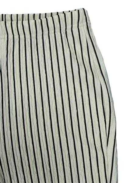 2-Piece Striped High Neck Split Hem Flared Pants Set, Casual for Women, Perfect for Spring and Fall, Comfortable Knit Fabric, Fashion Pants Set