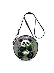 Lightweight Crossbody Bag with Cute Panda 2D Print, an Ideal Gift for Female Friends. Can be worn as crossbody, single-shoulder, backpack or handbag, perfect for daily commute, outdoor trips, travel, casual wear and school use.