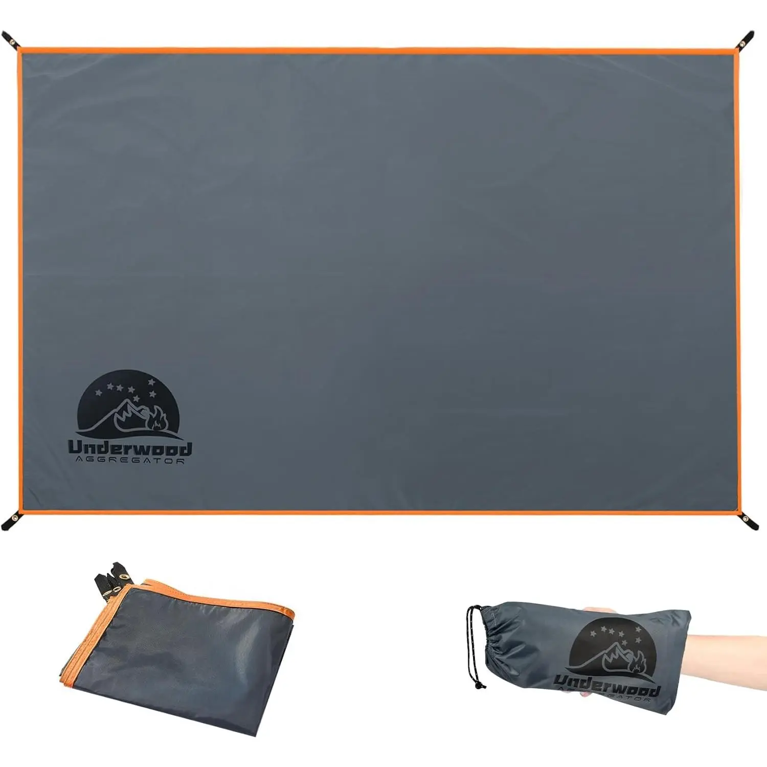 Waterproof Outdoor Tent Footprint - Heavy-Duty Grommet Camping Tarp, Ultralight PU3000mm Ground Sheet for Backpacking, Hiking