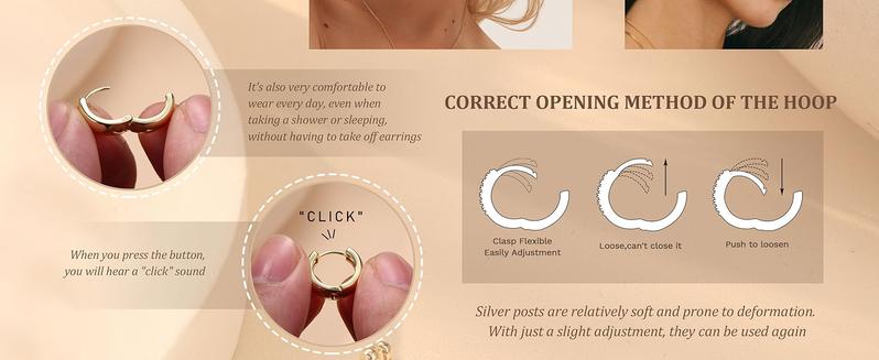 YADOCA Small Hoop Studs Earrings Gold-plated Plated Huggie Earrings for Women Trendy Cartilage Earring Stacks Hypoallergenic Earring Sets