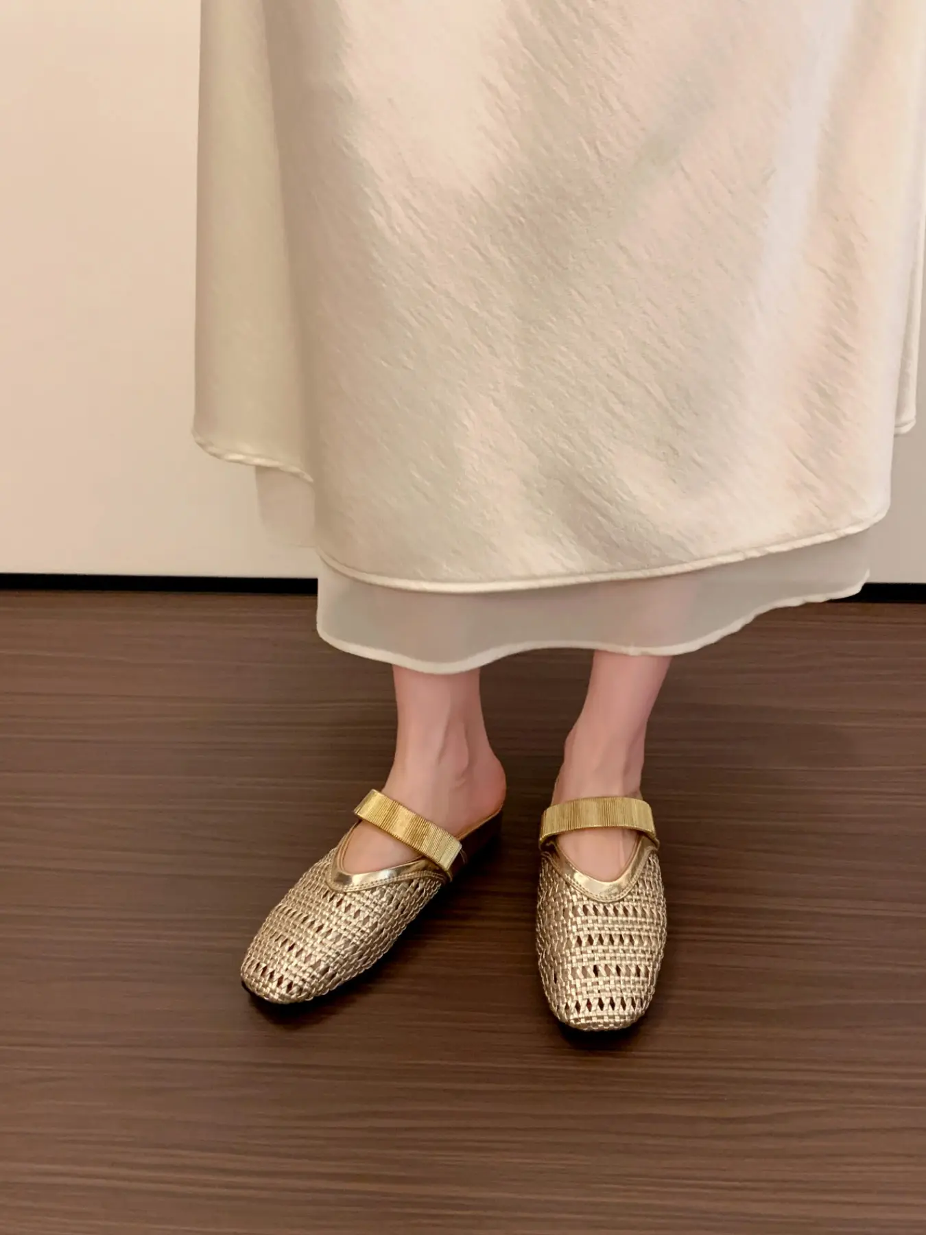 Light Luxury Braided Mary Jane Sandals, Breathable Hollow Out Flat Slippers, Casual Home & Travel, Special Clearance Sale