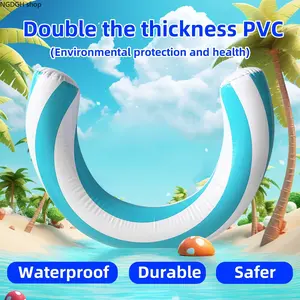 Extra Thick U-Shaped Pool Float - Premium Inflatable Swimming Neck Pillow for Adults, Durable PVC Pool Lounge Float with Head Support, Ideal for Summer Pool Beach Party & Water Relaxation