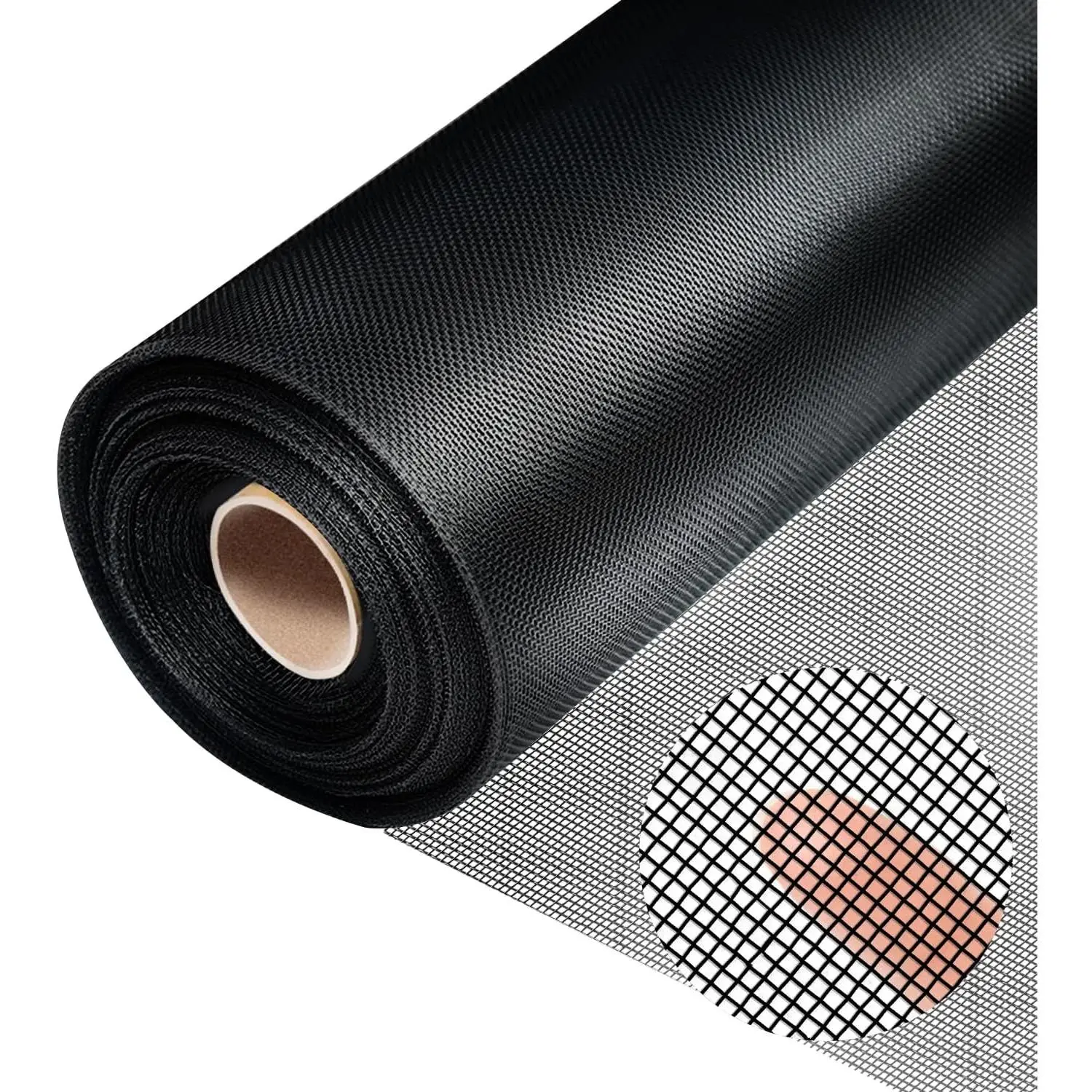 304 Stainless Steel Mesh, 24in x 10ft, 22 Mesh, Sturdy Metal Screen Roll for Window, Door, Air Vents, Filter, Cage, Garden, Patio,  (Black, 24inch x 10feet)