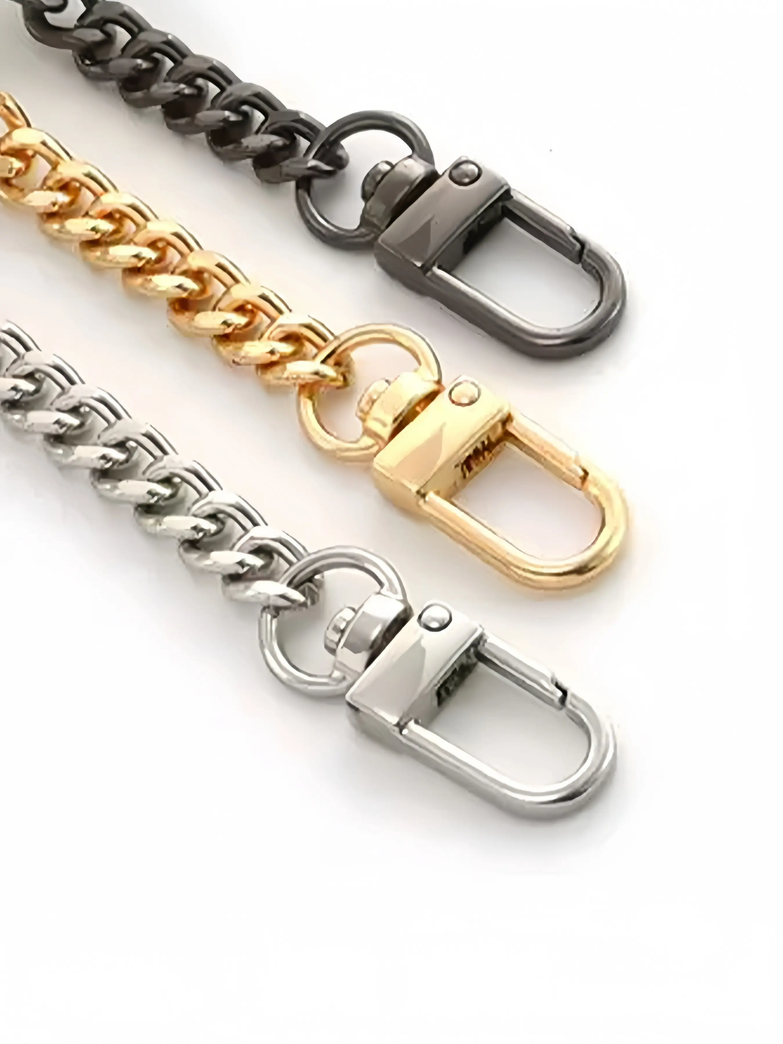 Metal Chain Shoulder Strap, Short Wide Chain for Crossbody Bags, Handbag Straps, Purse Chains for Handbags, DIY Modification Accessory