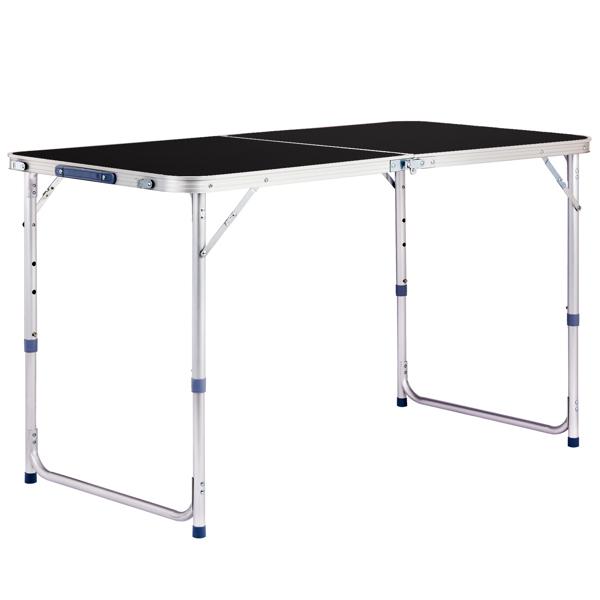 4Ft Portable Multipurpose Folding Table black