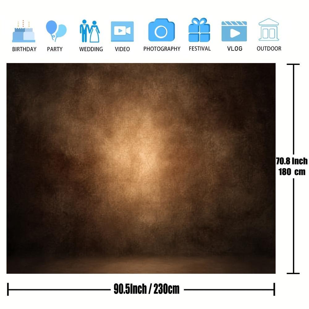 1pc 2D Flat Polyester Photography Backdrop | Durable Brown Gradient Design for Portraits & Events | Ideal for Single Parties, Graduations, Baptisms | Easy Setup, No Power Needed | Versatile St