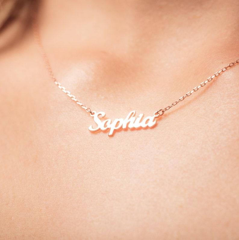 AS071 Dainty Name Necklace Personalized Jewelry Gift for Her Personalized Gift for Mom