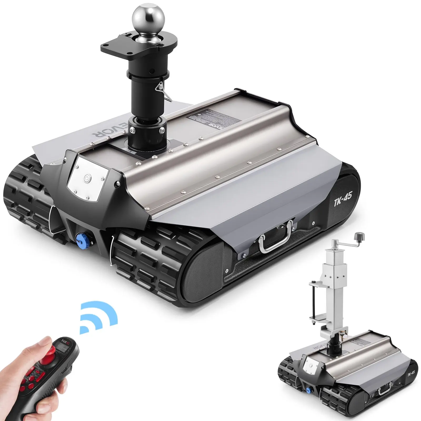 【DealsForYouDays】VEVOR Electric Trailer Mover, 9000 lbs Max Towing Capacity, Remote-Controlled Trailer Mover with 328 ft Wireless Range, Motorised Camper Trolley Kit Fits for Camper RV Caravan Boat Trailer Jack