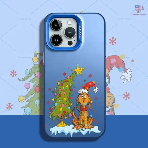 Christmas Puppies Multi-Fit Phone Case, Durable Matte Acrylic Anti-Drop Hard Shell for iPhone 17,17 Pro,16 Pro,15 Pro Max,14 Plus,13 Pro,12,11 Pro,XS Max,X,XR & Samsung Galaxy S25 Ultra,S24,S23,S22 Plus with Machined Cuts Align Ports, Iphone 16 Pro