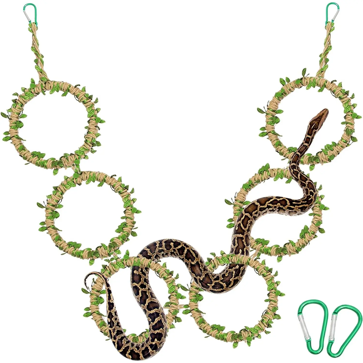 Snake Climbing Rings, Reptile Terrarium Enrichment Toys & Tank Cage Habitat Accessories for Ball Python, Corn Snake, Bearded Dragon, None,Halloween,bunny