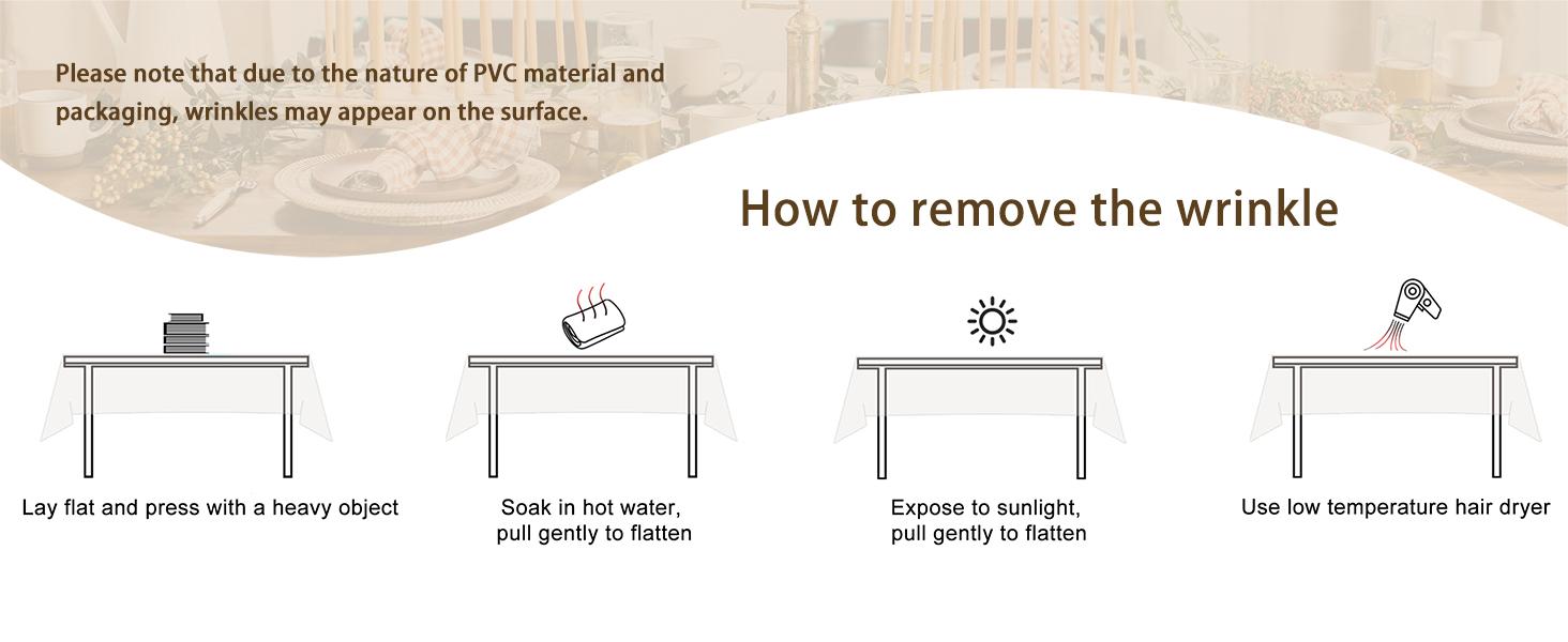 XWZO Clear Tablecloth Rectangle - 100% Waterproof Oilproof Stain Resistant Wipeable Vinyl Table Cloth, Transparent Cover Protector for Dining, Parties, 60 x 120 Inch