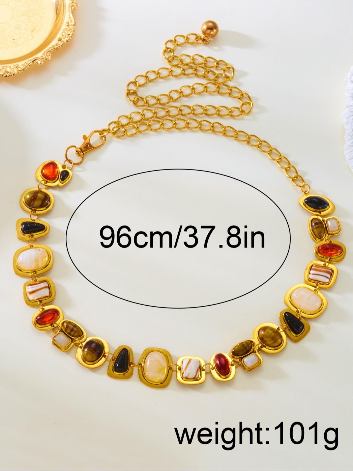 Vintage Style Body Chain, Fashionable Body Jewelry for Women & Girls, Trendy All-match & Exquisite Jewelry for Birthday Gift, Waistbeads