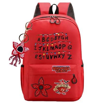 Stranger Things Backpack USB ChargingBackpack for Male and Female Students Fashionable and Versatile, Large Capacity