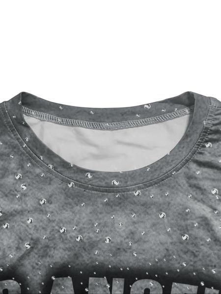 Men's Short Sleeve Dry Fit Sports Round Neck T-Shirt, Fun Graphic Letter Print Casual Tee, Fashion Street Style Trendy Top