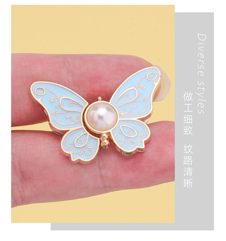 (Gift) Butterfly Pearl Waist Buckle No Nails No Sewing Detachable Metal Button Jeans Waist Reducer Waist Tightening Tool