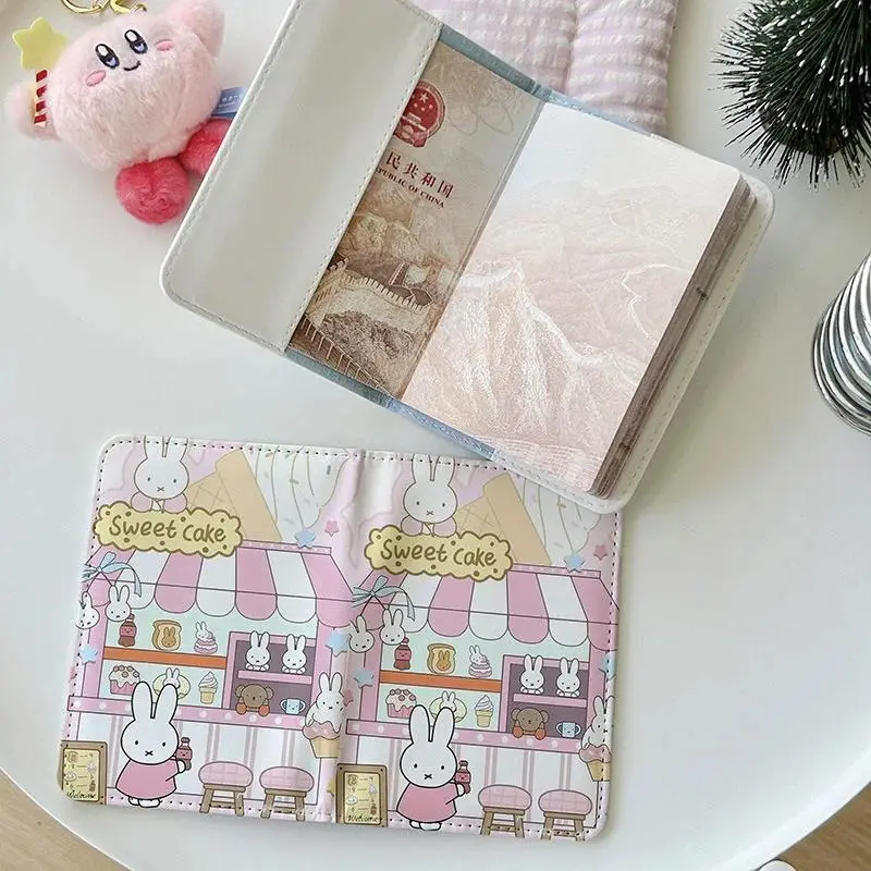 Miffy Kawaii Card Holder ID Bag Wallet Protection Cover Passport Storage Bag Cute Gift Toy