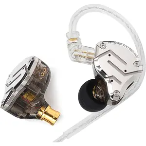 KZ ZS10 Pro in Ear , 4BA+1DD Hybrid Driver IEM Earphones, HiFi Gaming Earbuds with Stainless Steel Faceplate, in Ear Headphone for Musician Audiophile (Without Mic, Black)