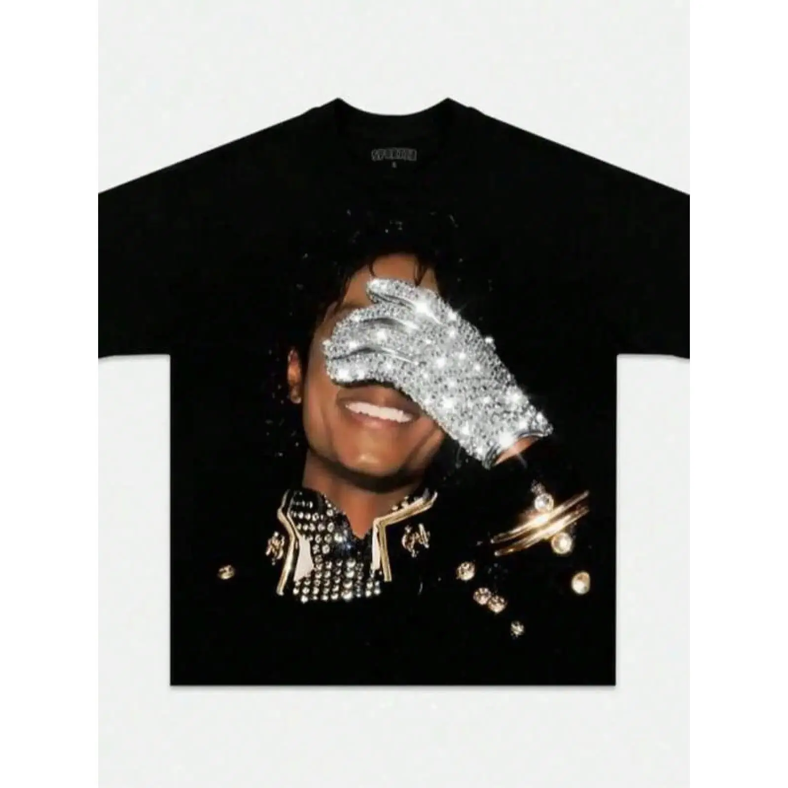 Retro 90s Glove Graphic Tee, 100% Cotton Vintage Hip-Hop T-Shirt