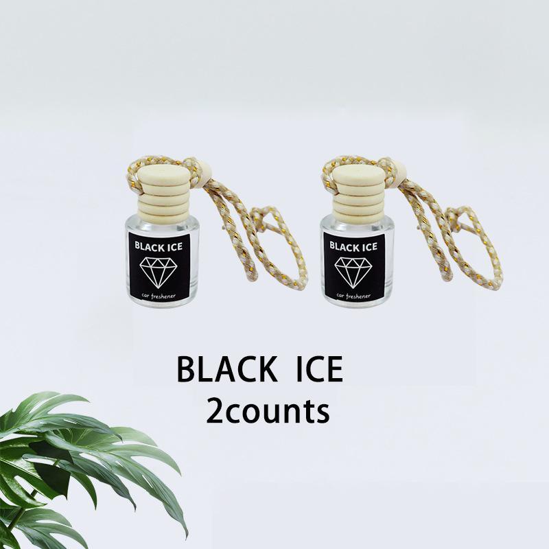 Car Aromatherapy Glass Bottle Pendant, Car Scents, 2 Counts Aromatherapy Rearview Mirror Perfume Pendant, Car Air Freshener Diffuser, Car Interior Accessories