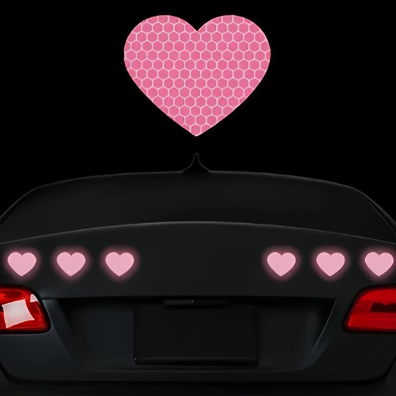 Heart Shaped Reflective Sticker, Car Motorcycle Electric Bike Reflective Sticker, Night Safety & Style Enhancing Decals, Car Accessories