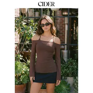 Cider 2-Piece Textured Off-shoulder Bell Sleeve Ruffled Top & Cami Top SummerFinds