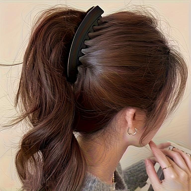 3pcs Set Large Hair Clips with Back Comb - Anti-Slip Vertical Banana Clips for Women's Ponytails, Volumizing Lift & Volume, Cross Glitter Decorated BB Belt Leopard Print - Heavy Duty Hair Clips for Braids, Buns, Updos