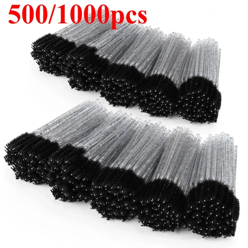 100/500/1000pcs Disposable Mascara Wands Eyelash Brush Spoolies for Eyebrow Eye Lash Extension Colorful Wholesale Beauty Tools