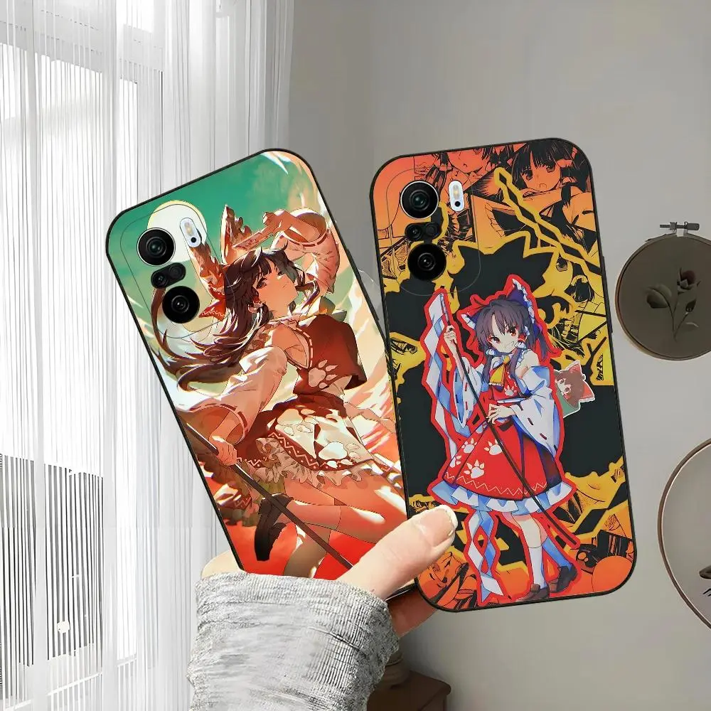 Game Touhou Project Phone Case Black Soft Cover For iPhone 11-17 Pro Max/Plus & Samsung Galaxy S23-S25 Anime Game Protective Case