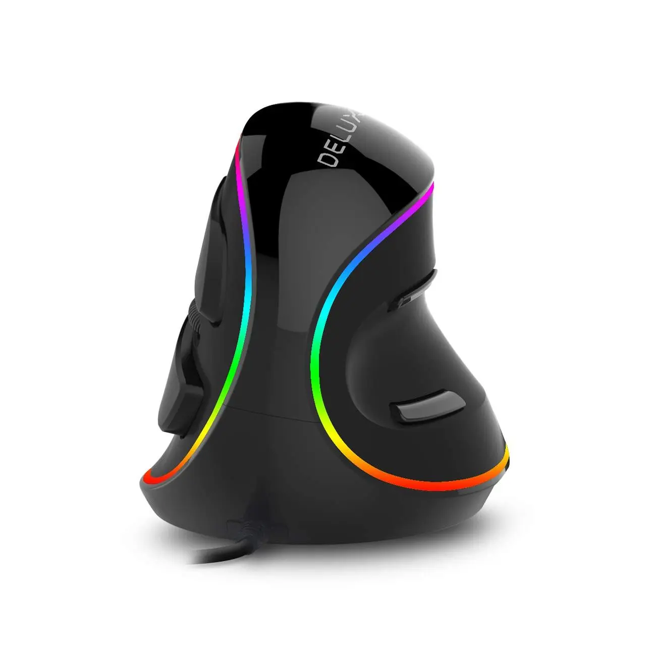 M618Plus RGB Ergonomic Mouse Wired Large RGB Vertical Mouse 4000DPI with 6 Buttons