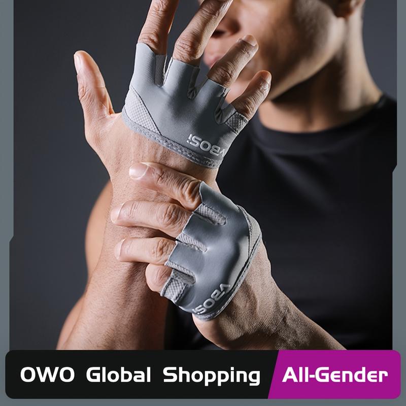 [Anti-Slip Fitness Gloves] 2pcs Unisex Half-Finger Fitness Gloves |   Anti-Slip Breathable Quick-Dry Moisture-Wicking Fabric, Ergonomic Finger Support & Lightweight for Yoga, Pilates, Gym Workouts - Light Gray/Pink/Black, Gym Accessories