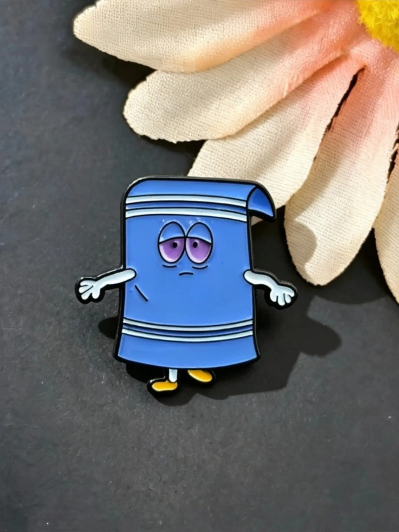 Cute Towelie Cartoon Towel Character Enamel Pin, Funny Meme Alloy Lapel Badge for Jacket Backpack Hat, Unique Small Gift for Animation Lovers, Lapel Pins